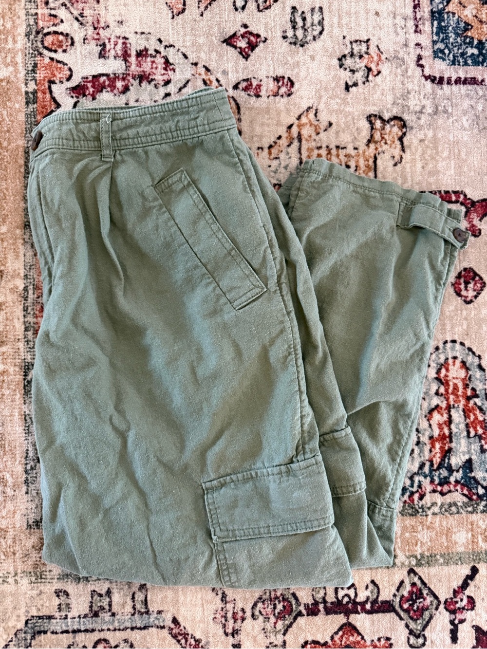 a new day Olive Green Cargo Pants with Utility Pockets